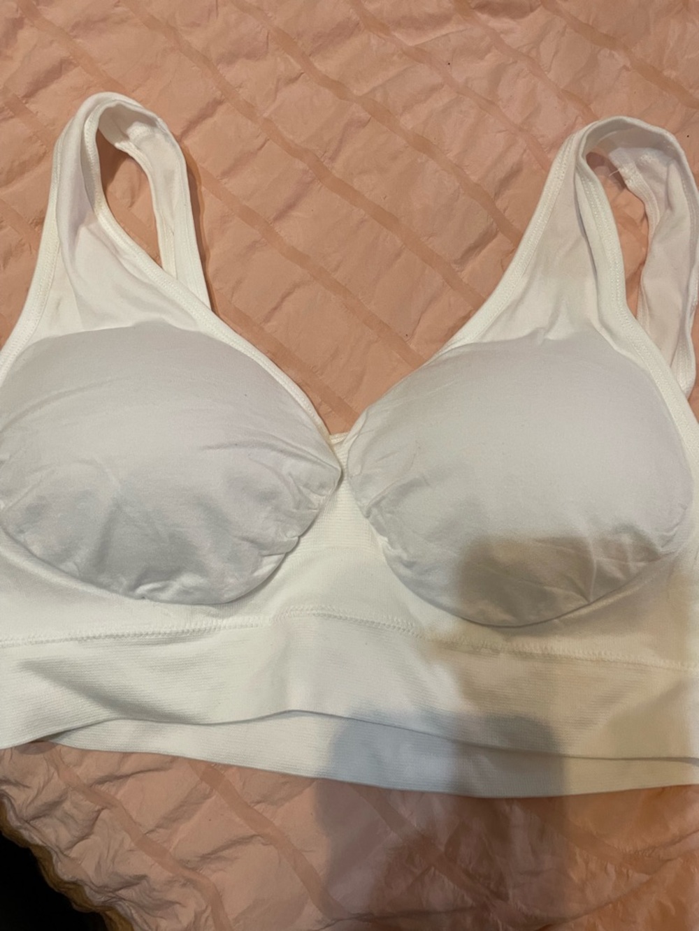 Women’s White Seamless Padded Bralette XL NWT
